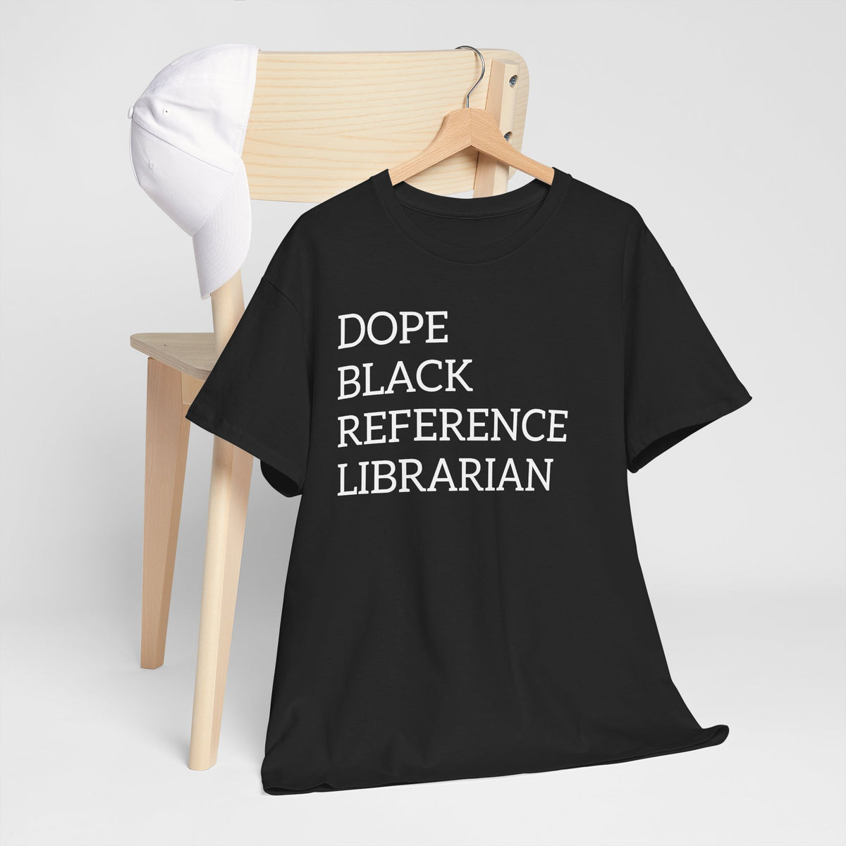 Dope Black Reference Librarian T-Shirt — Bold Typography Tee for Black Librarians & Library Lovers