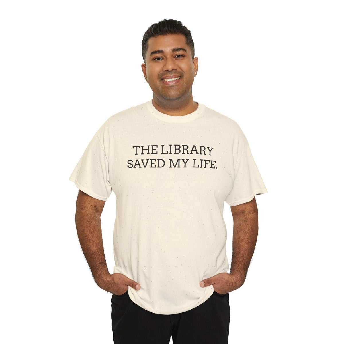 Library Saved My Life T-Shirt — Literary Quote Tee for Book Lovers