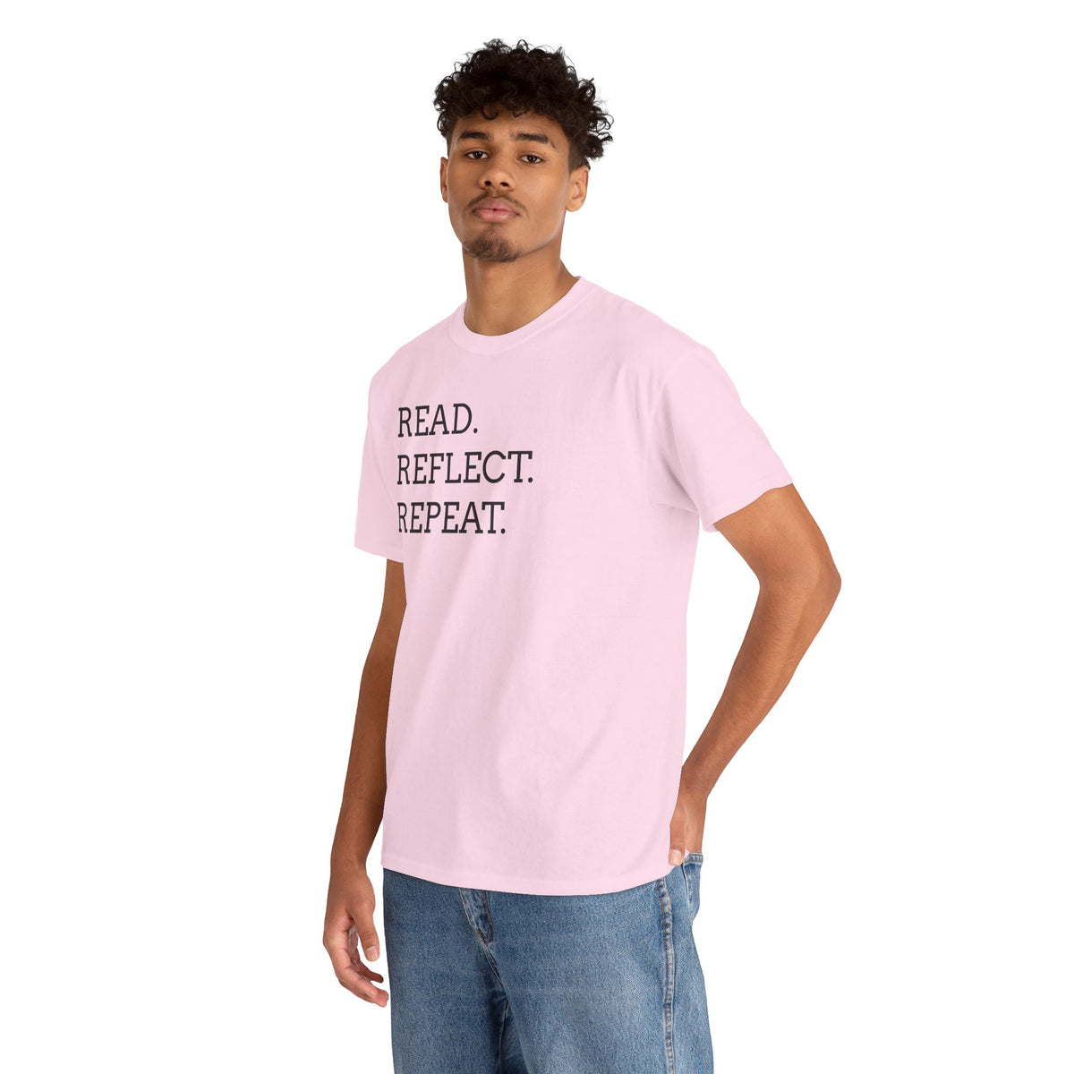 Read. Reflect. Repeat. T-Shirt — Minimalist Literary Tee for Book Lovers