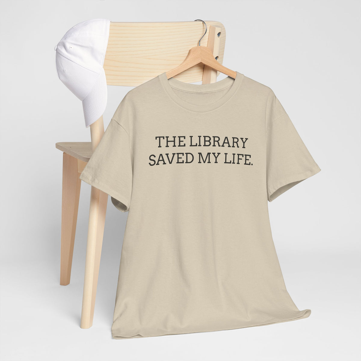 Library Saved My Life T-Shirt — Literary Quote Tee for Book Lovers