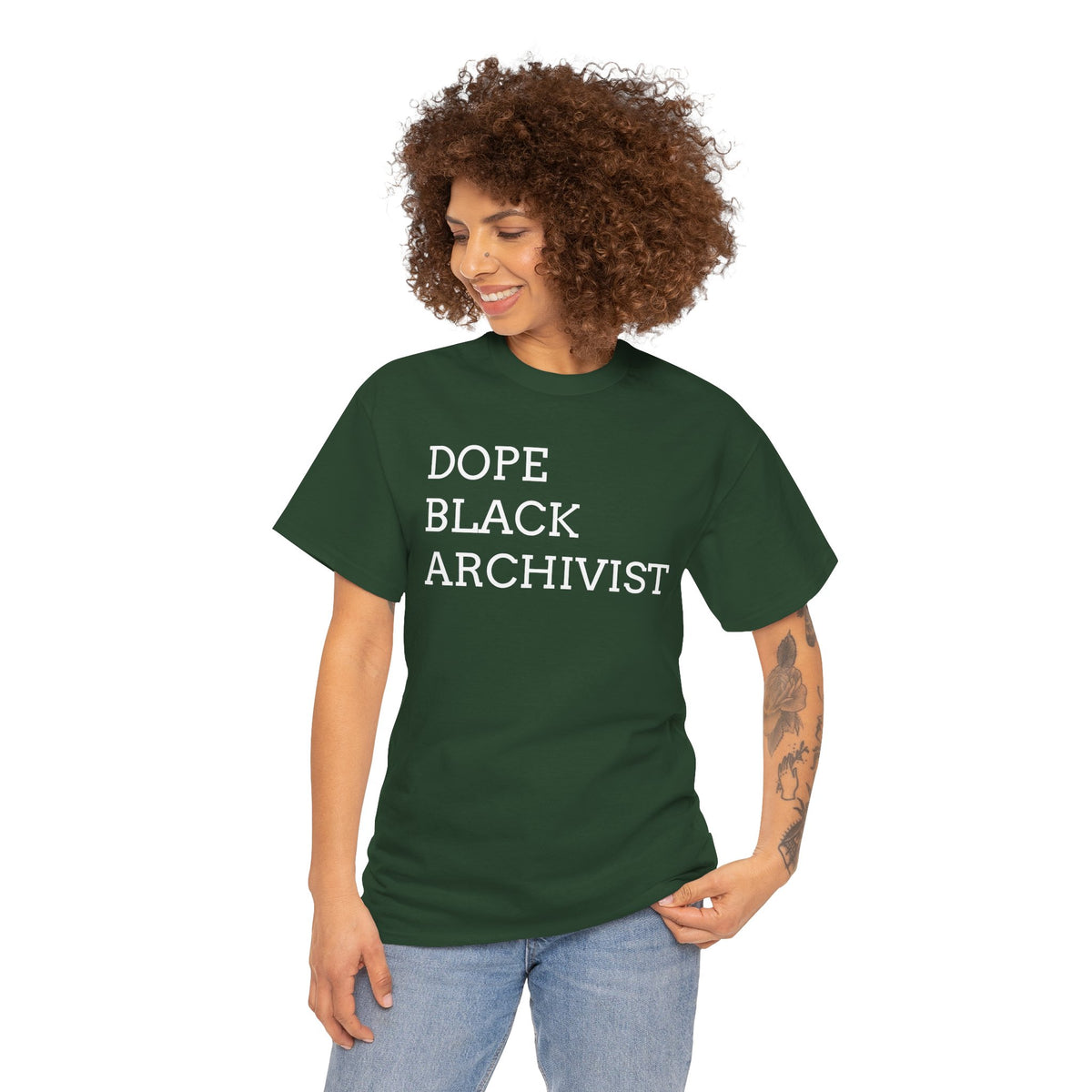 Dope Black Archivist Tee — Black Typography T-Shirt for Archivists & Cultural Workers