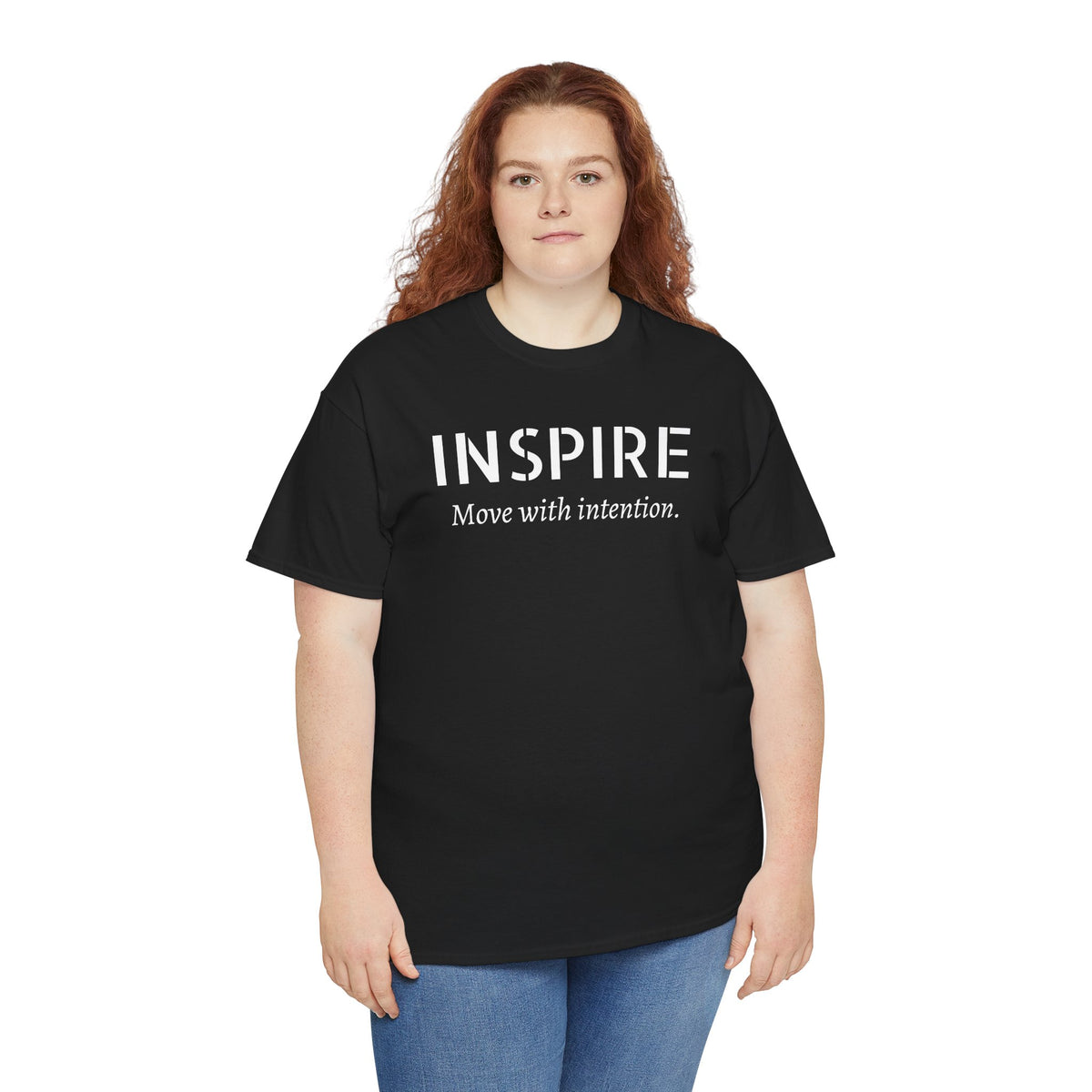 Inspire “Move with Intention” Tee — Motivational Graphic T-Shirt