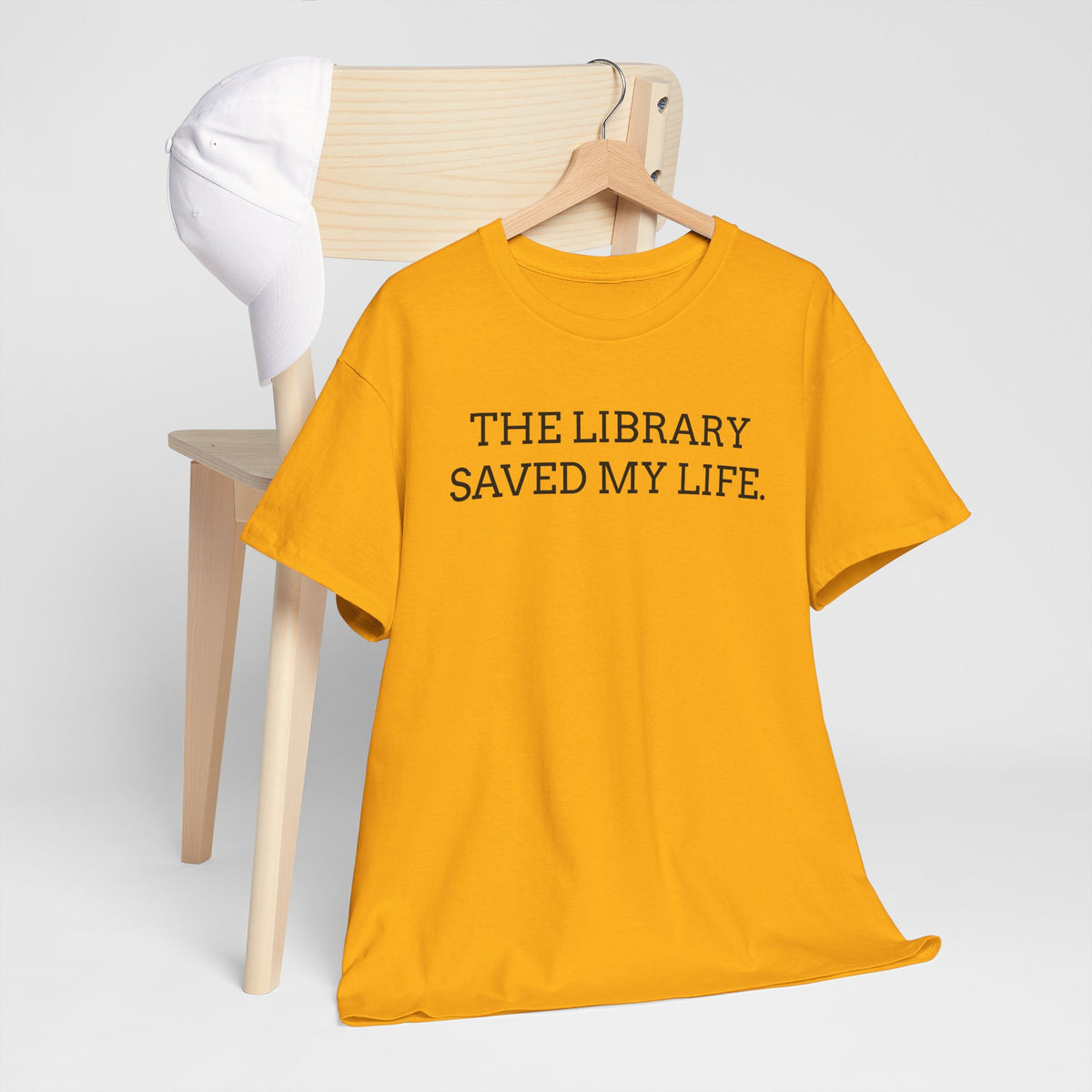 Library Saved My Life T-Shirt — Literary Quote Tee for Book Lovers