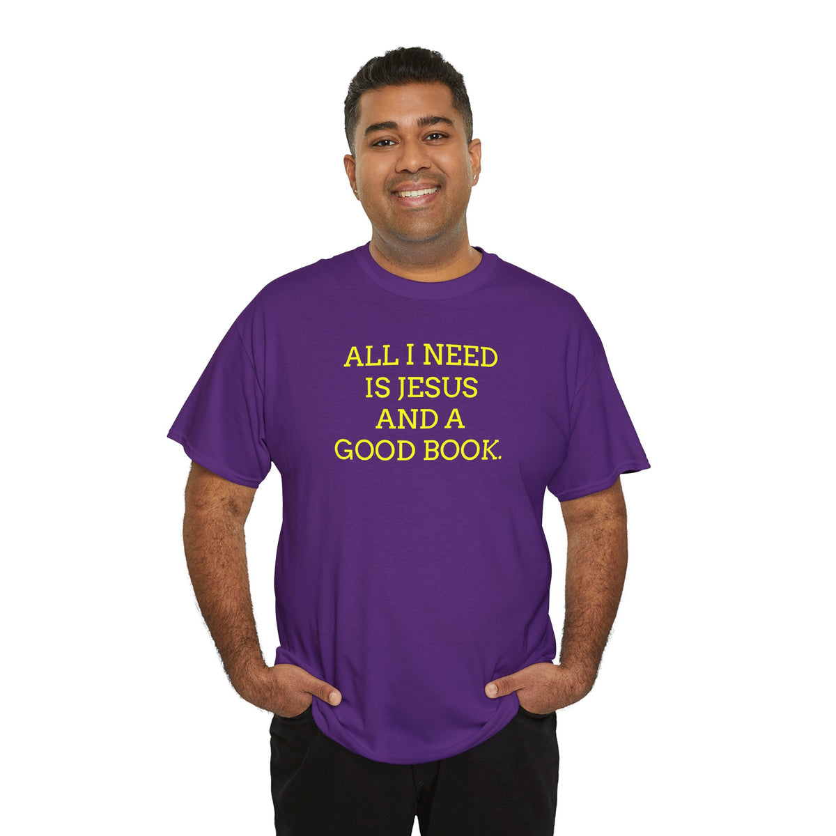 "All I Need Is Jesus and a Good Book" Faith Tee - Christian T‑Shirt