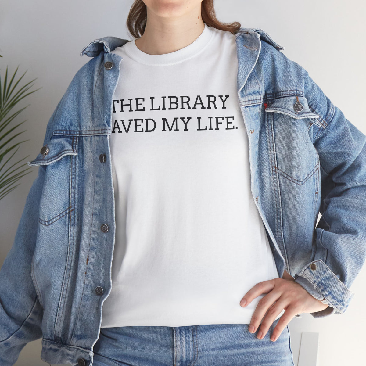 Library Saved My Life T-Shirt — Literary Quote Tee for Book Lovers