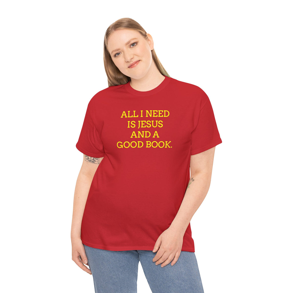"All I Need Is Jesus and a Good Book" Faith Tee - Christian T‑Shirt