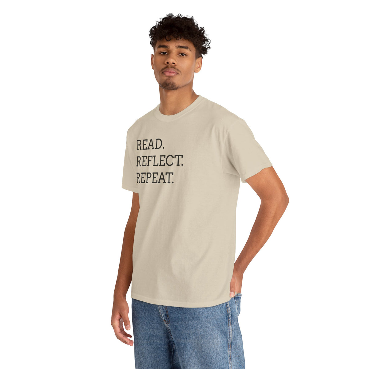 Read. Reflect. Repeat. T-Shirt — Minimalist Literary Tee for Book Lovers