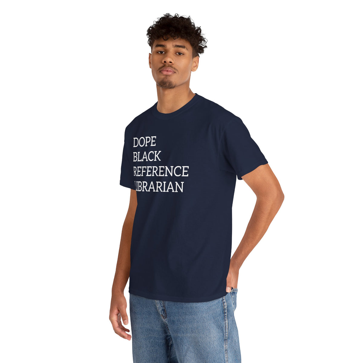 Dope Black Reference Librarian T-Shirt — Bold Typography Tee for Black Librarians & Library Lovers