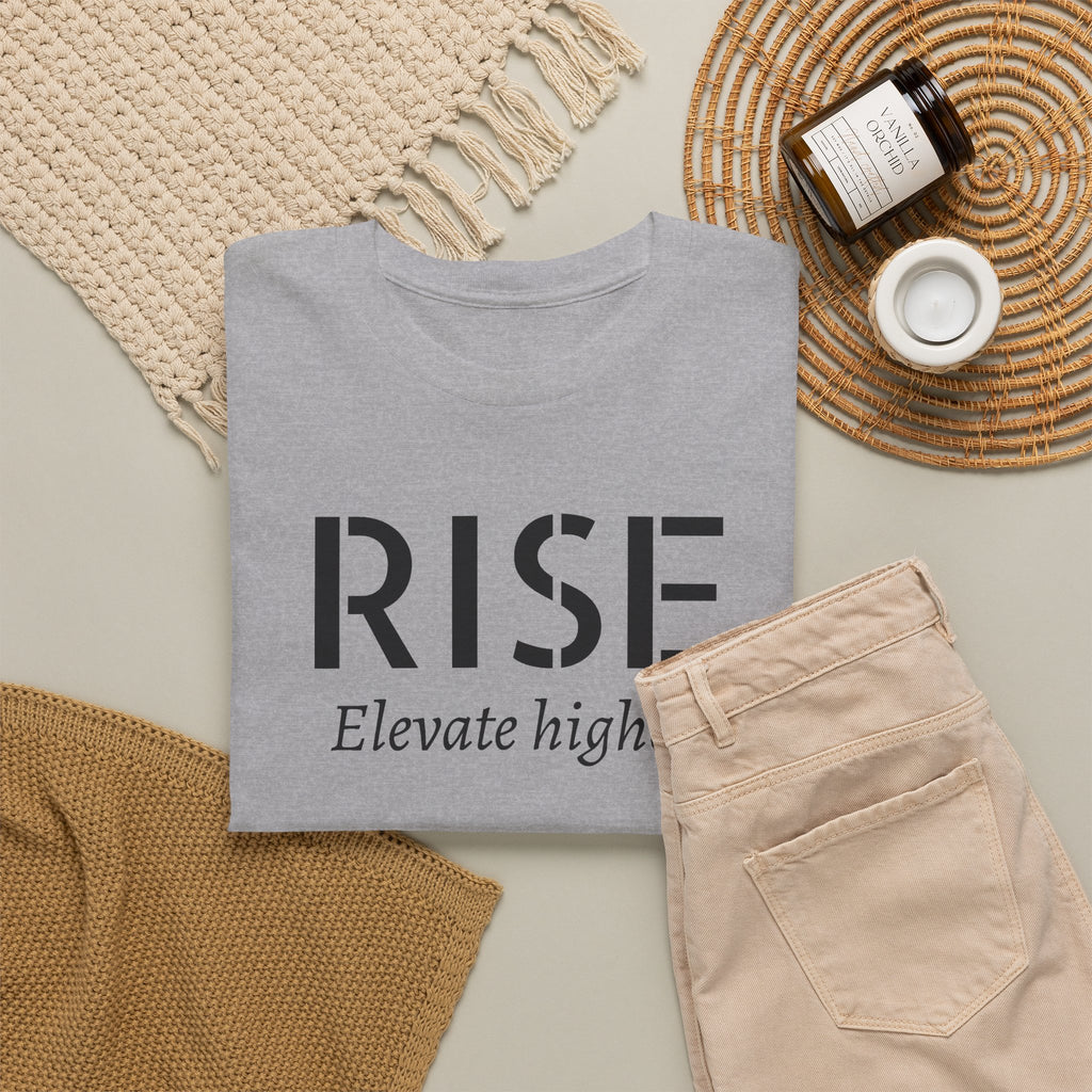 Rise "Elevate Higher" T-Shirt — Inspirational Motivational Tee