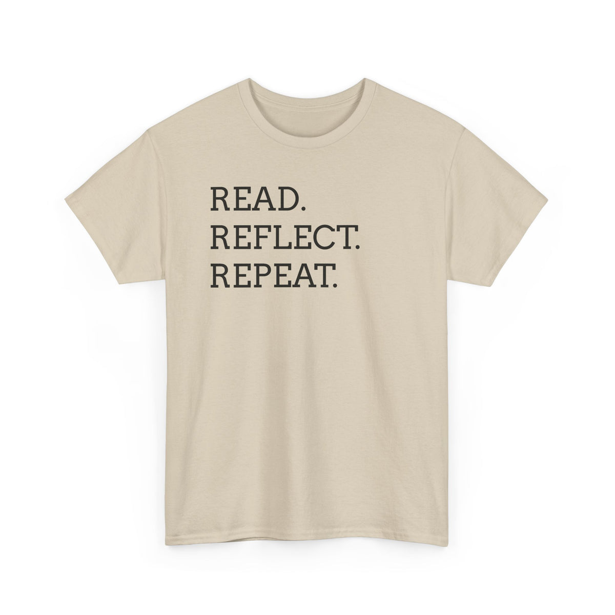 Read. Reflect. Repeat. T-Shirt — Minimalist Literary Tee for Book Lovers