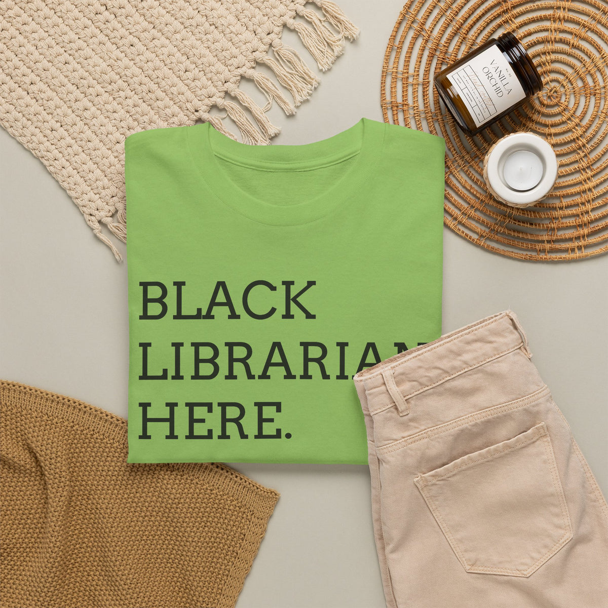 Black Librarian Here. Tee — Empowering Black Librarian Graphic Shirt