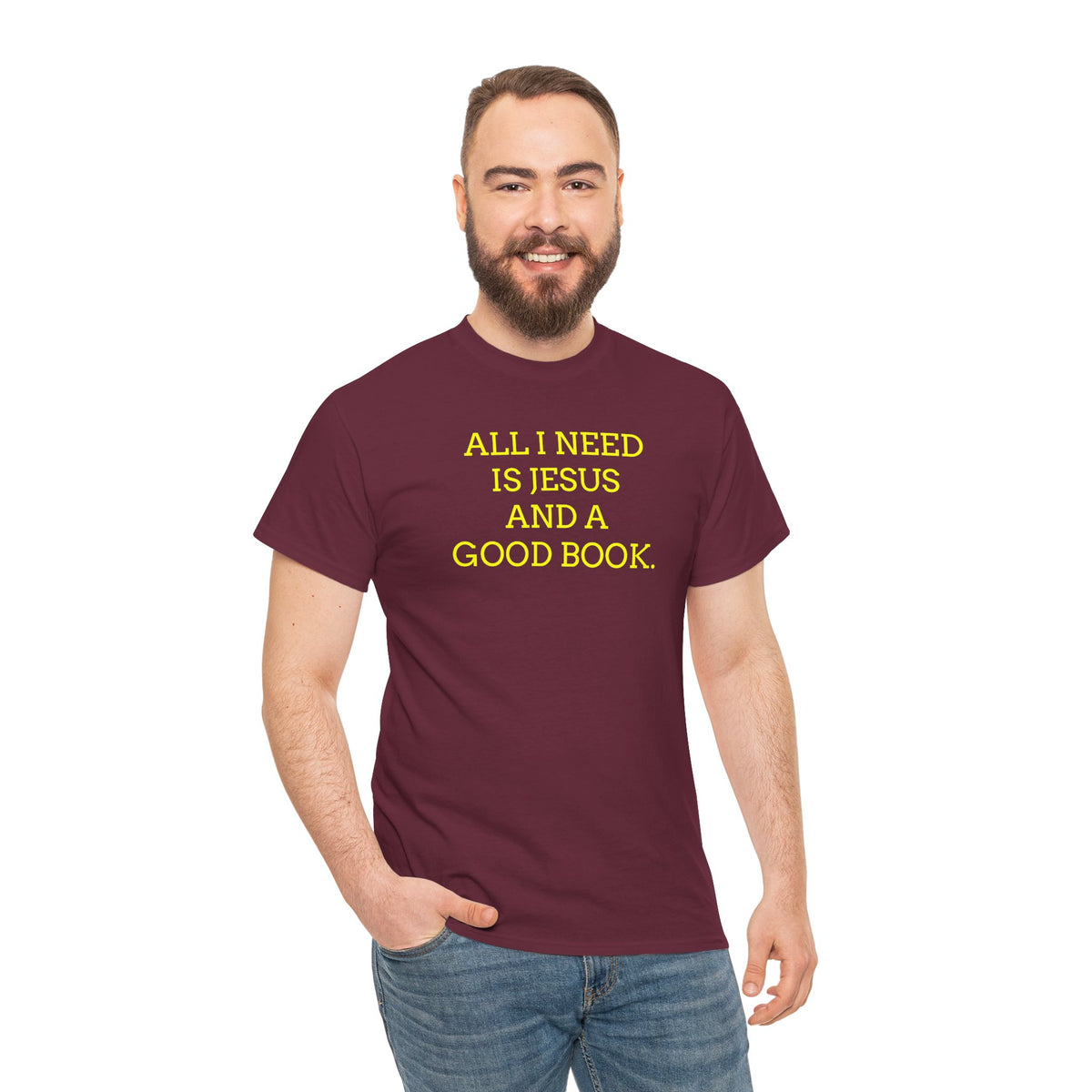 "All I Need Is Jesus and a Good Book" Faith Tee - Christian T‑Shirt