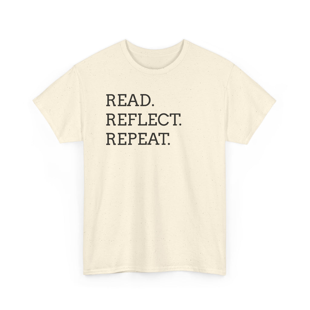 Read. Reflect. Repeat. T-Shirt — Minimalist Literary Tee for Book Lovers