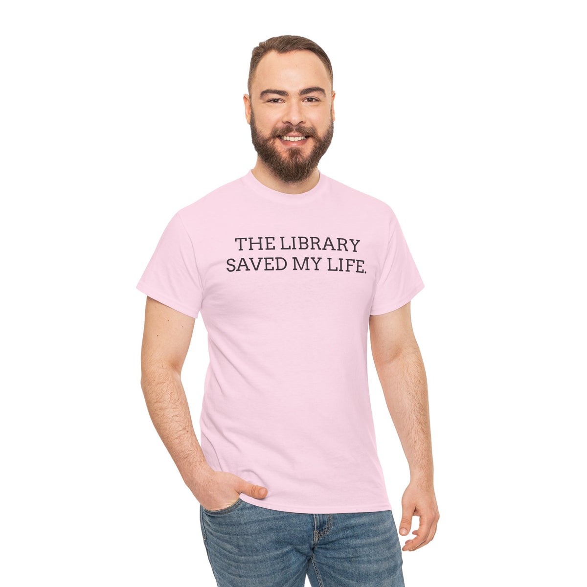 Library Saved My Life T-Shirt — Literary Quote Tee for Book Lovers