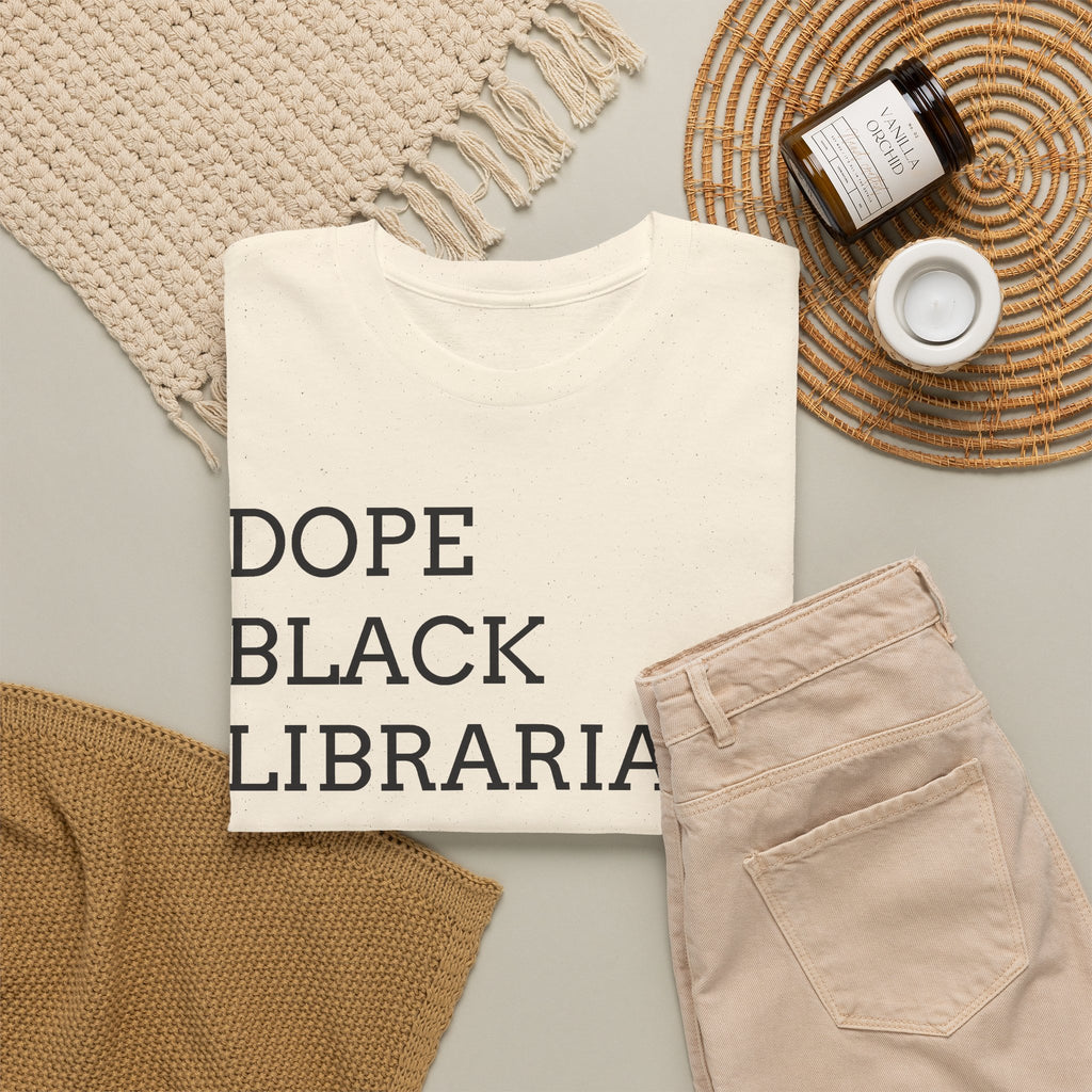 Dope Black Librarian T-Shirt — Bold Text Tee for Black Librarians, Gift for Library Professionals