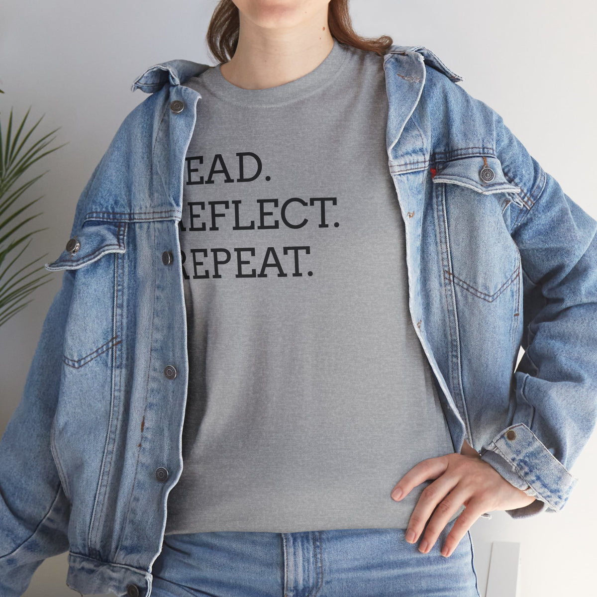 Read. Reflect. Repeat. T-Shirt — Minimalist Literary Tee for Book Lovers