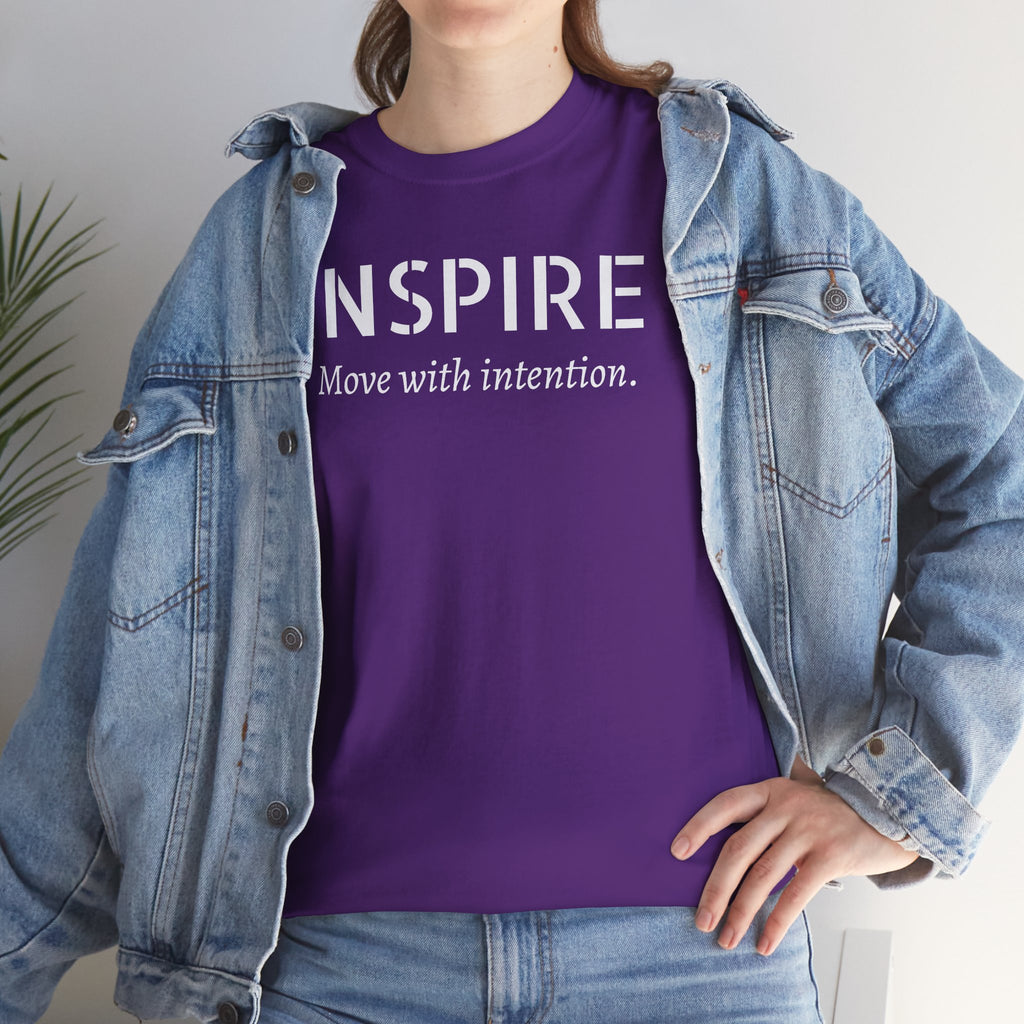 Inspire “Move with Intention” Tee — Motivational Graphic T-Shirt