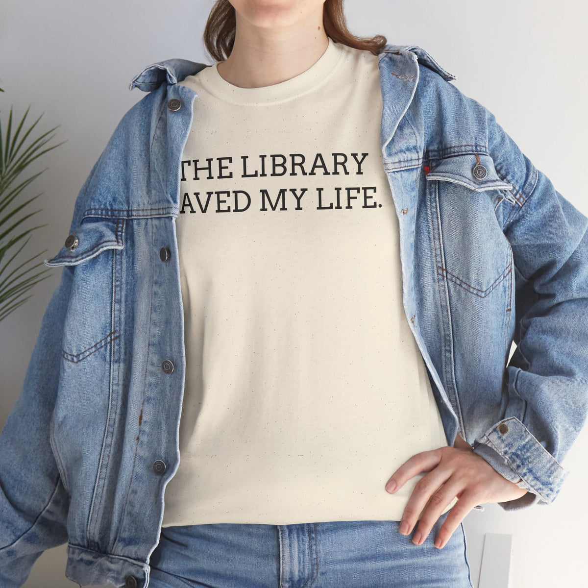 Library Saved My Life T-Shirt — Literary Quote Tee for Book Lovers