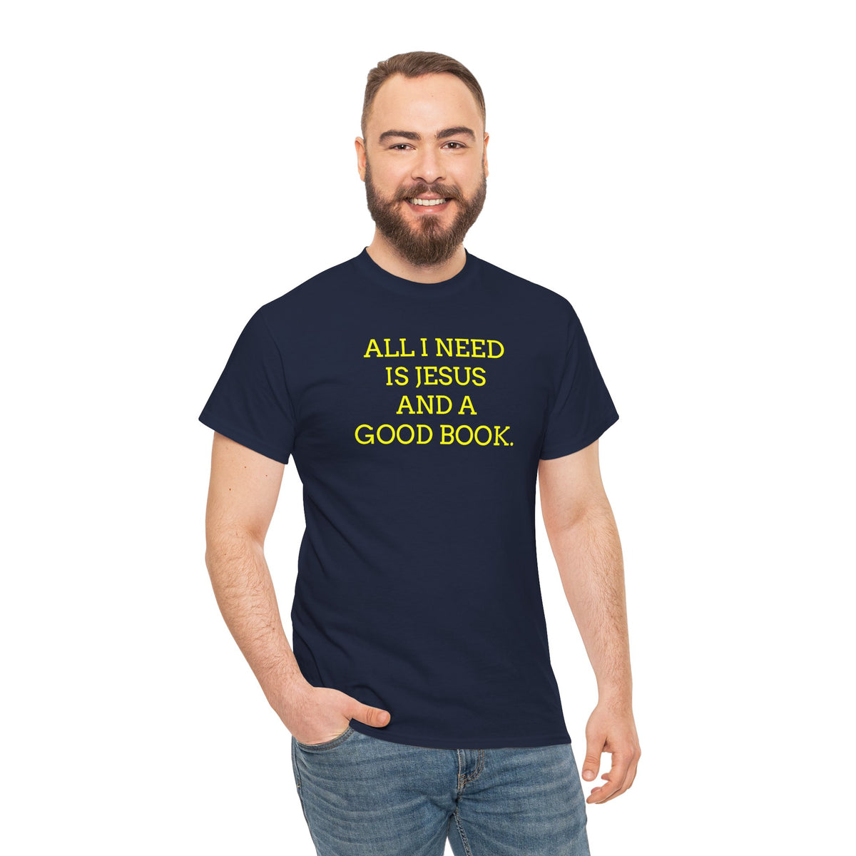"All I Need Is Jesus and a Good Book" Faith Tee - Christian T‑Shirt
