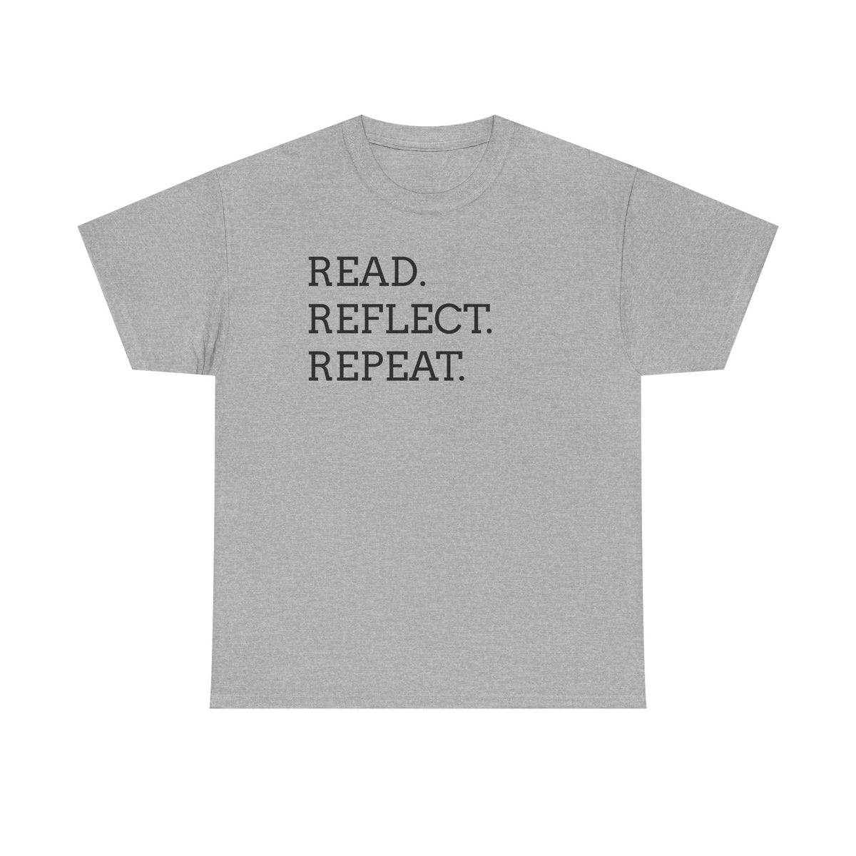 Read. Reflect. Repeat. T-Shirt — Minimalist Literary Tee for Book Lovers