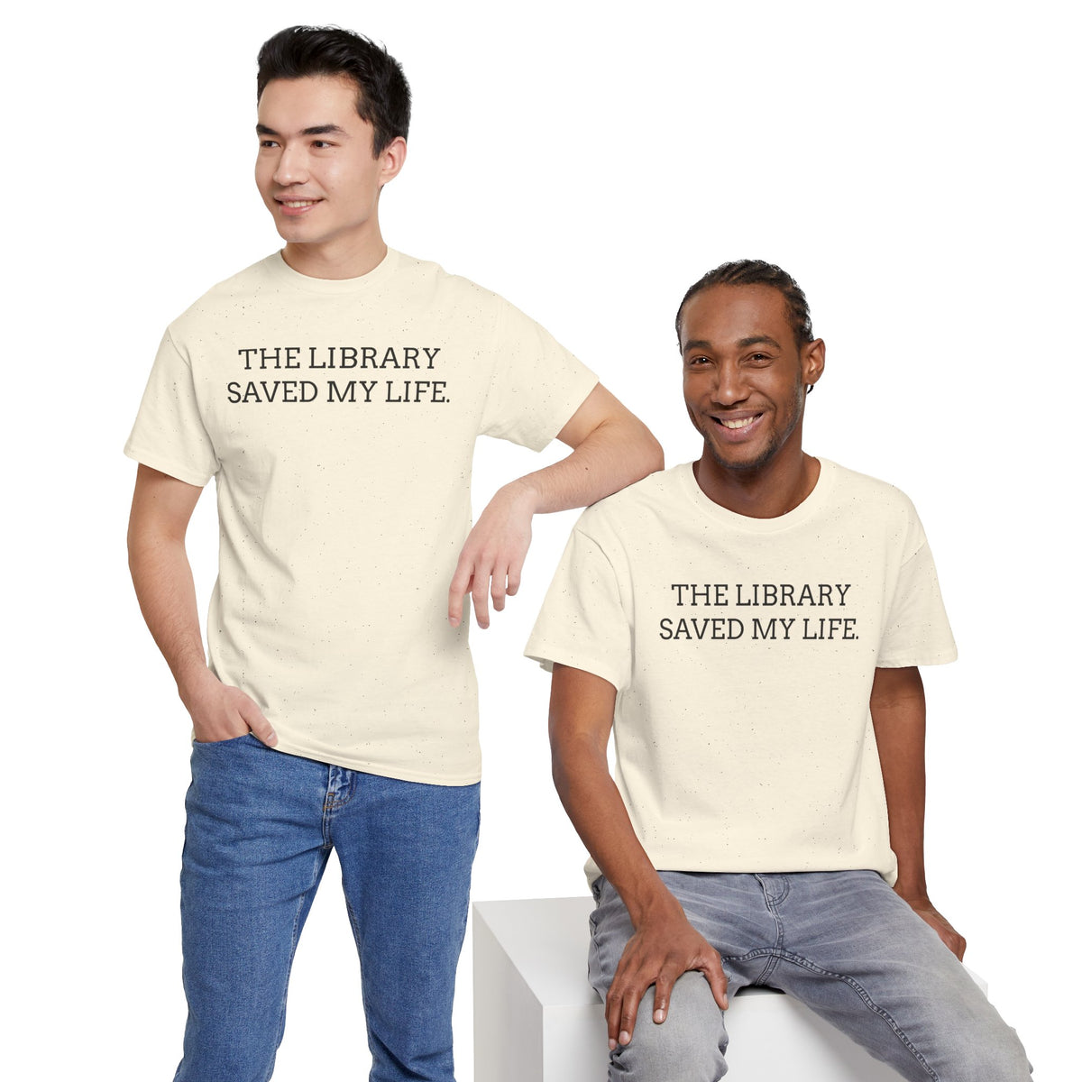 Library Saved My Life T-Shirt — Literary Quote Tee for Book Lovers