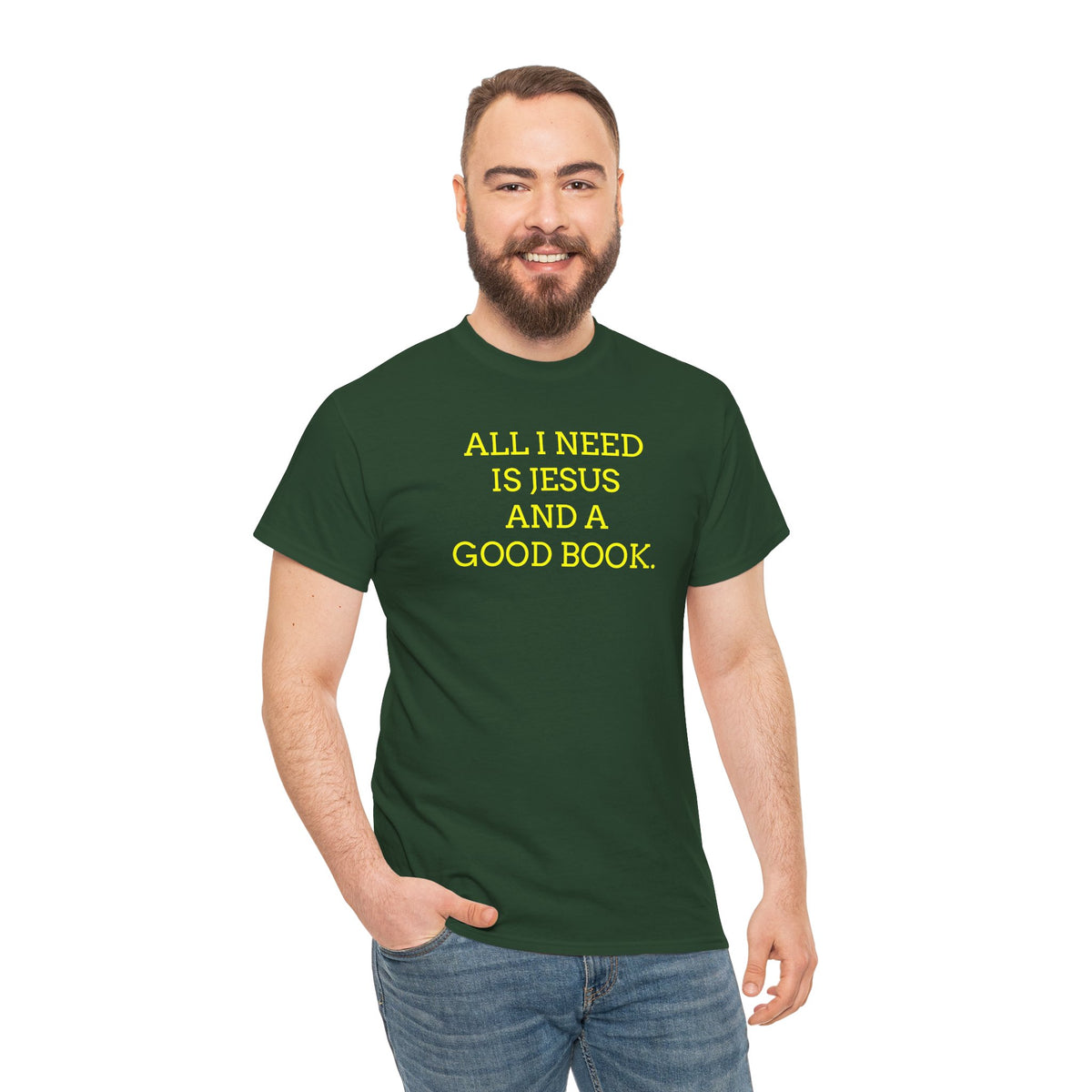 "All I Need Is Jesus and a Good Book" Faith Tee - Christian T‑Shirt