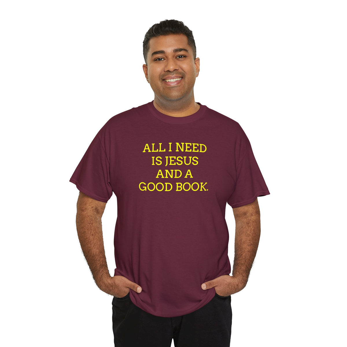 "All I Need Is Jesus and a Good Book" Faith Tee - Christian T‑Shirt