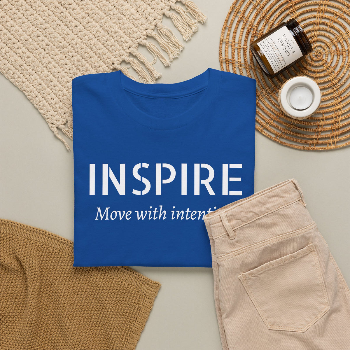 Inspire “Move with Intention” Tee — Motivational Graphic T-Shirt