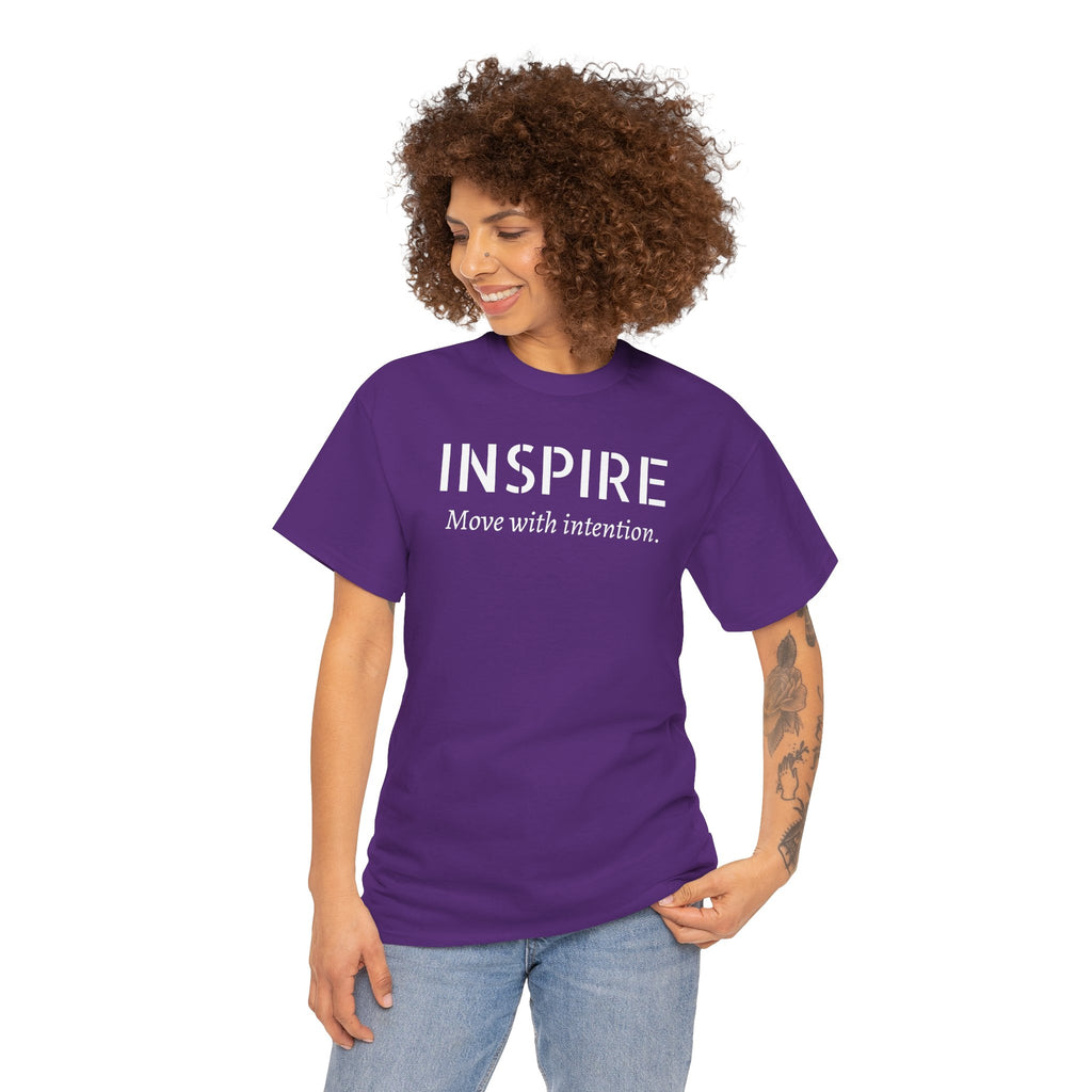 Inspire “Move with Intention” Tee — Motivational Graphic T-Shirt