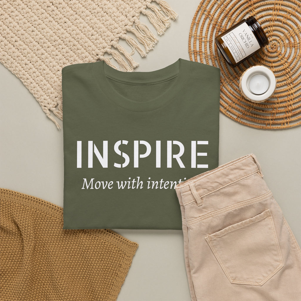 Inspire “Move with Intention” Tee — Motivational Graphic T-Shirt