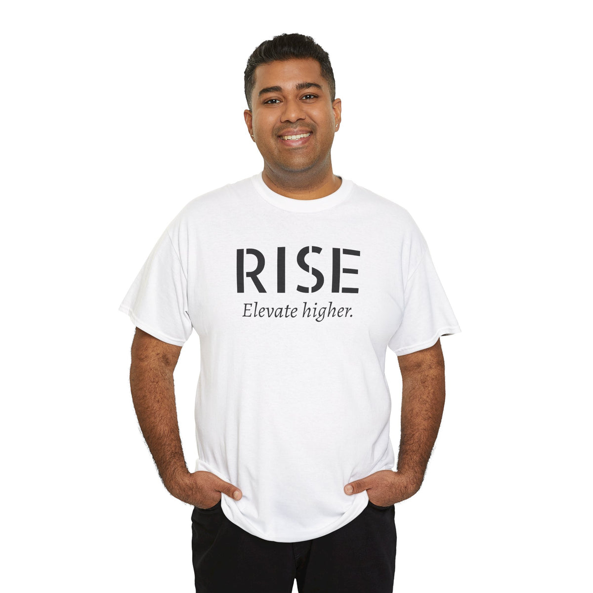 Rise "Elevate Higher" T-Shirt — Inspirational Motivational Tee