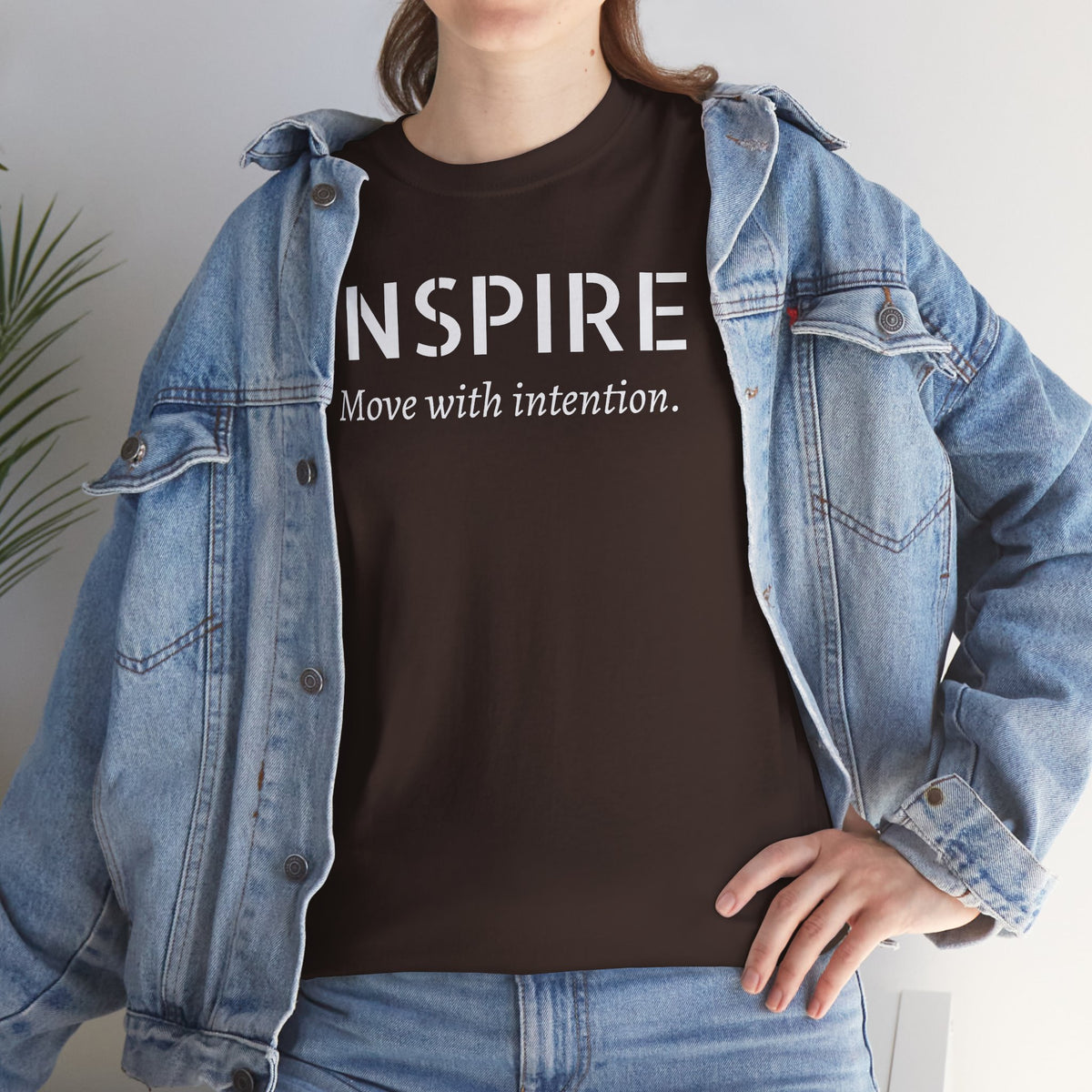 Inspire “Move with Intention” Tee — Motivational Graphic T-Shirt