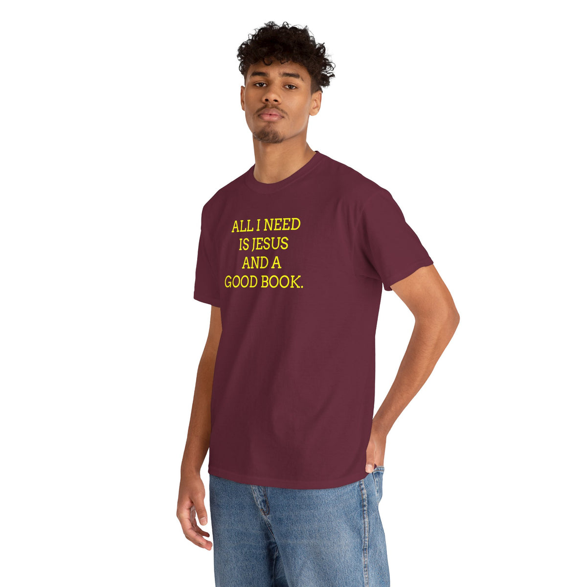"All I Need Is Jesus and a Good Book" Faith Tee - Christian T‑Shirt