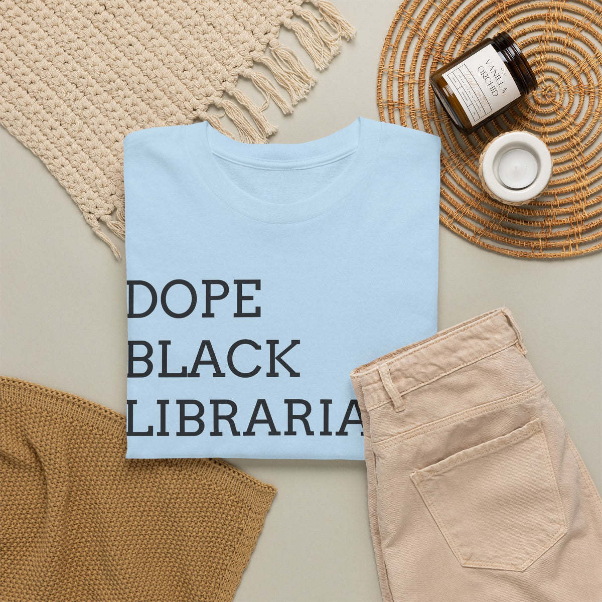 Dope Black Librarian T-Shirt — Bold Text Tee for Black Librarians, Gift for Library Professionals