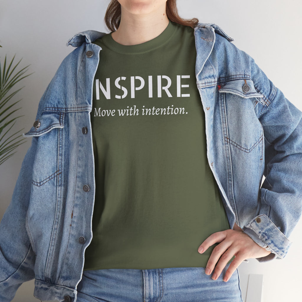 Inspire “Move with Intention” Tee — Motivational Graphic T-Shirt