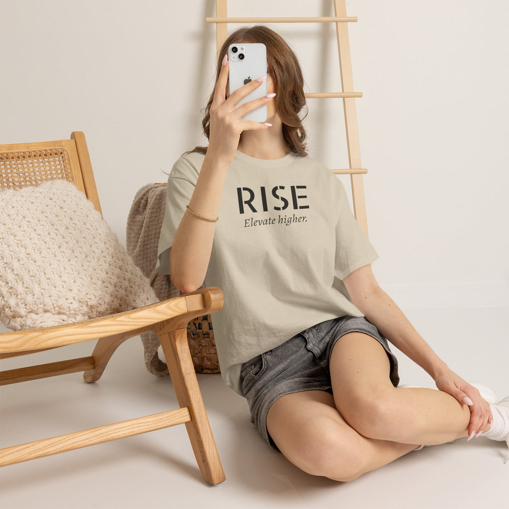 Rise "Elevate Higher" T-Shirt — Inspirational Motivational Tee