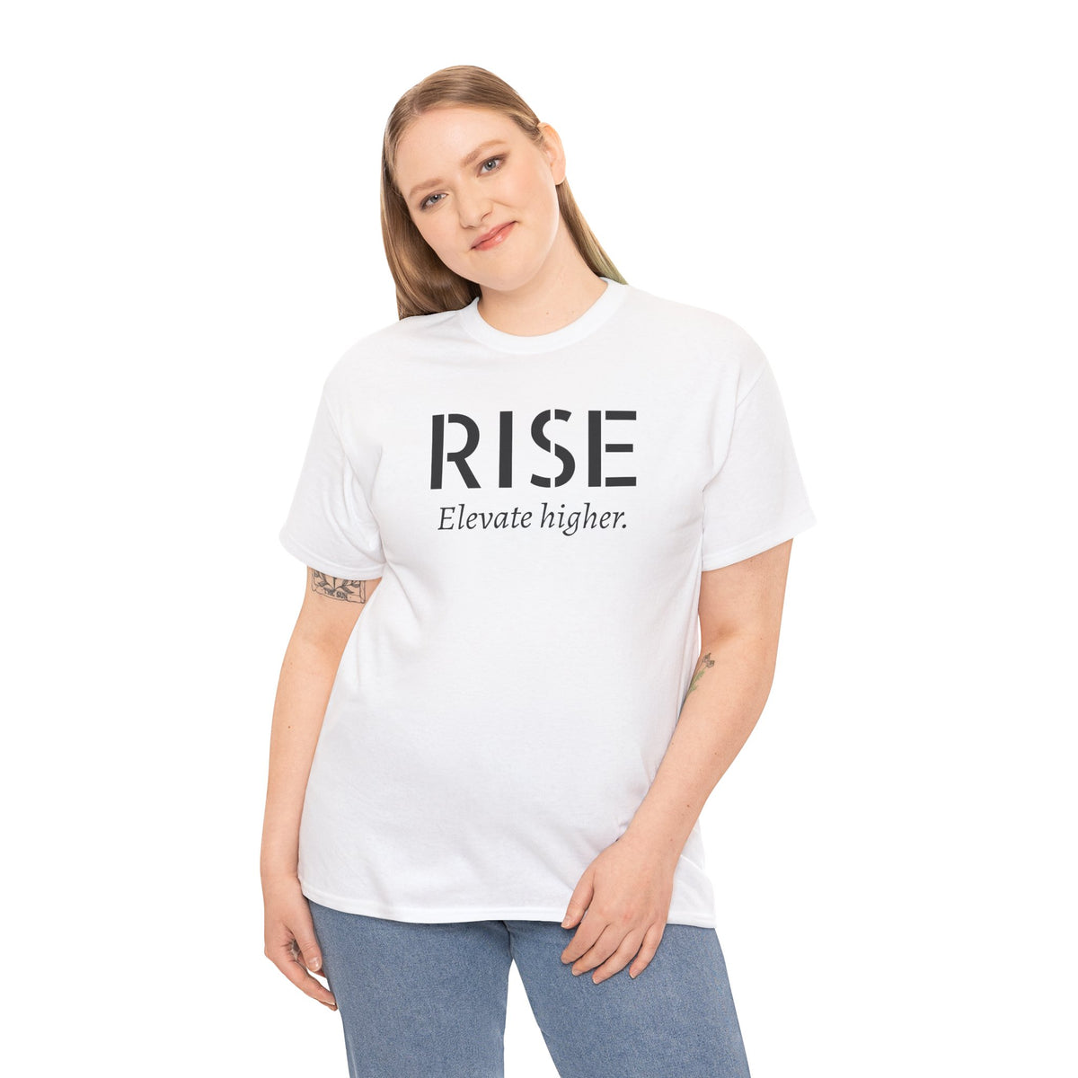 Rise "Elevate Higher" T-Shirt — Inspirational Motivational Tee