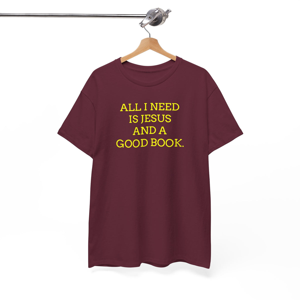 "All I Need Is Jesus and a Good Book" Faith Tee - Christian T‑Shirt