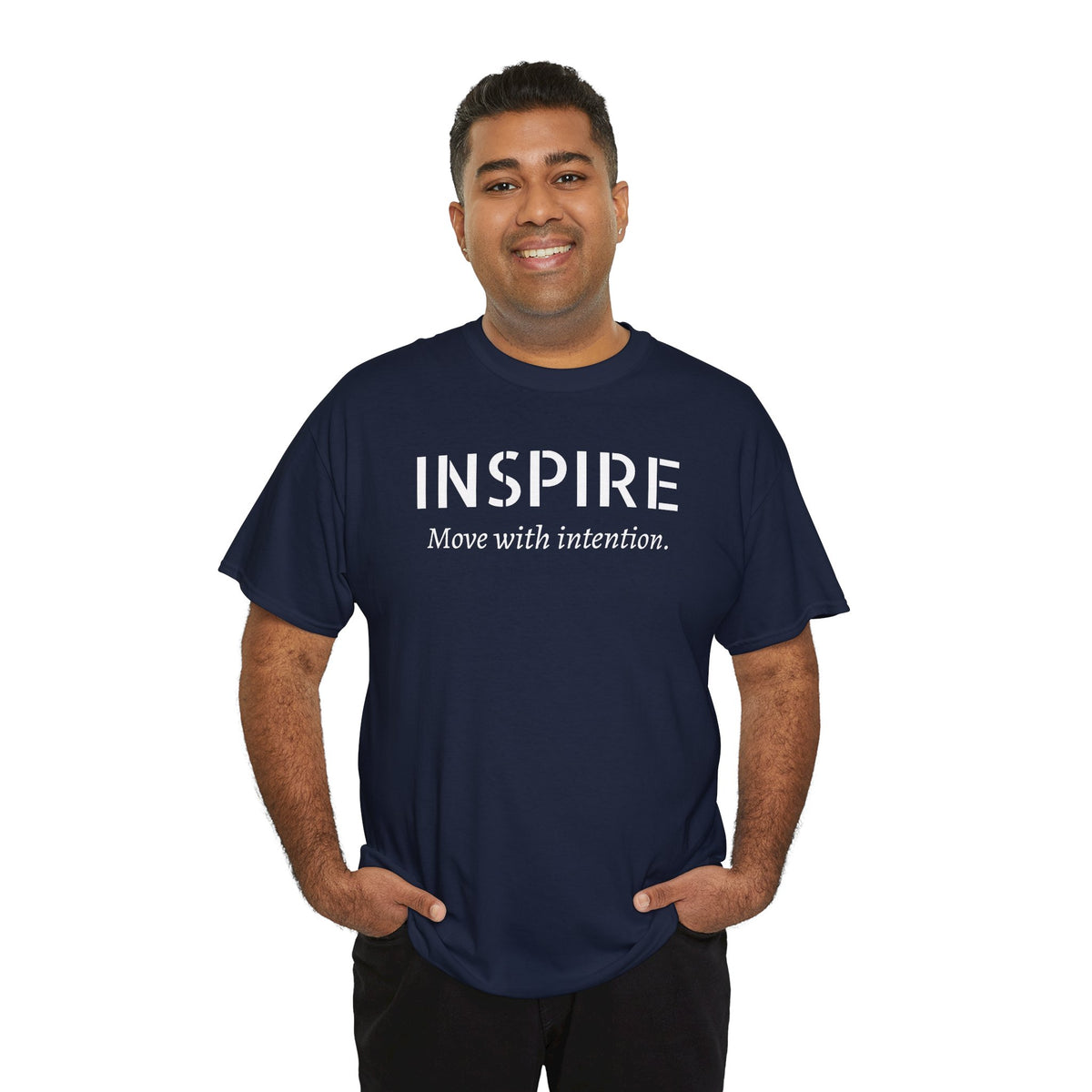 Inspire “Move with Intention” Tee — Motivational Graphic T-Shirt