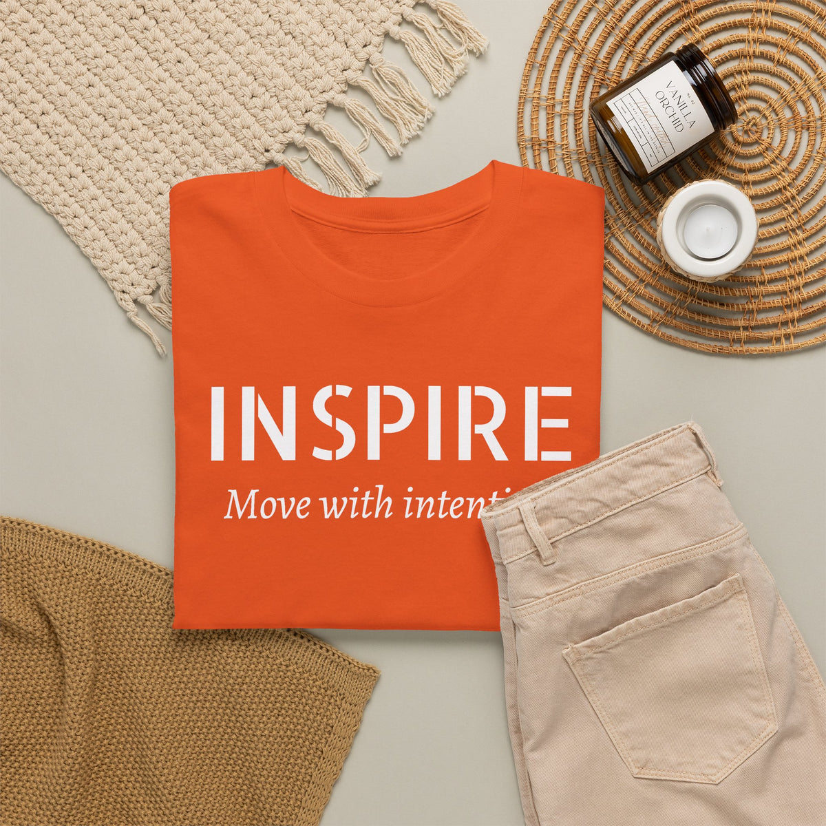 Inspire “Move with Intention” Tee — Motivational Graphic T-Shirt