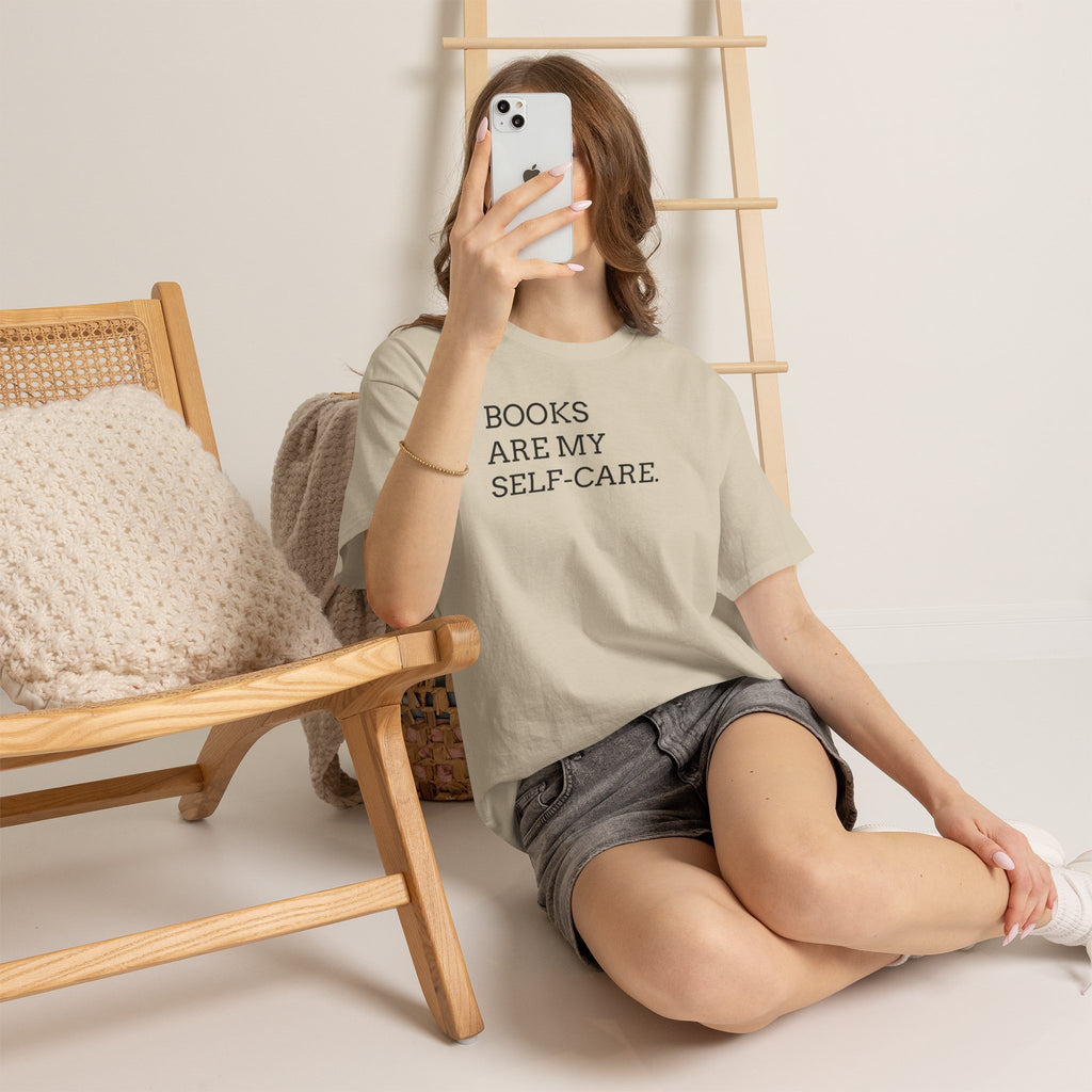 Books Are My Self-Care Tee — Literary Quote T‑Shirt for Book Lovers