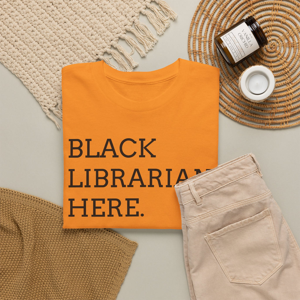 Black Librarian Here. Tee — Empowering Black Librarian Graphic Shirt