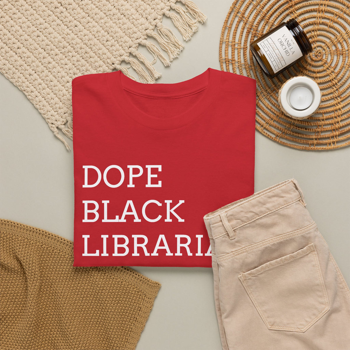 Dope Black Librarian T-Shirt — Bold Typography Tee for Black Librarians & Book Lovers