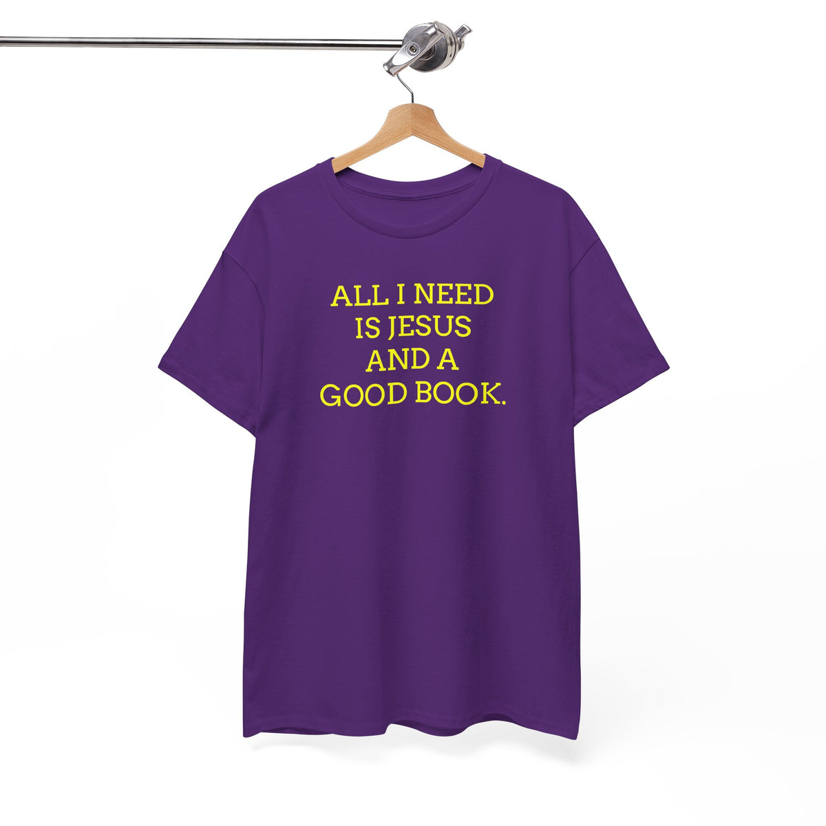 "All I Need Is Jesus and a Good Book" Faith Tee - Christian T‑Shirt