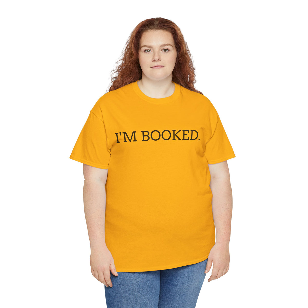 I'M BOOKED. T-Shirt — Funny Reader Tee for Book Lovers, Literary Gift