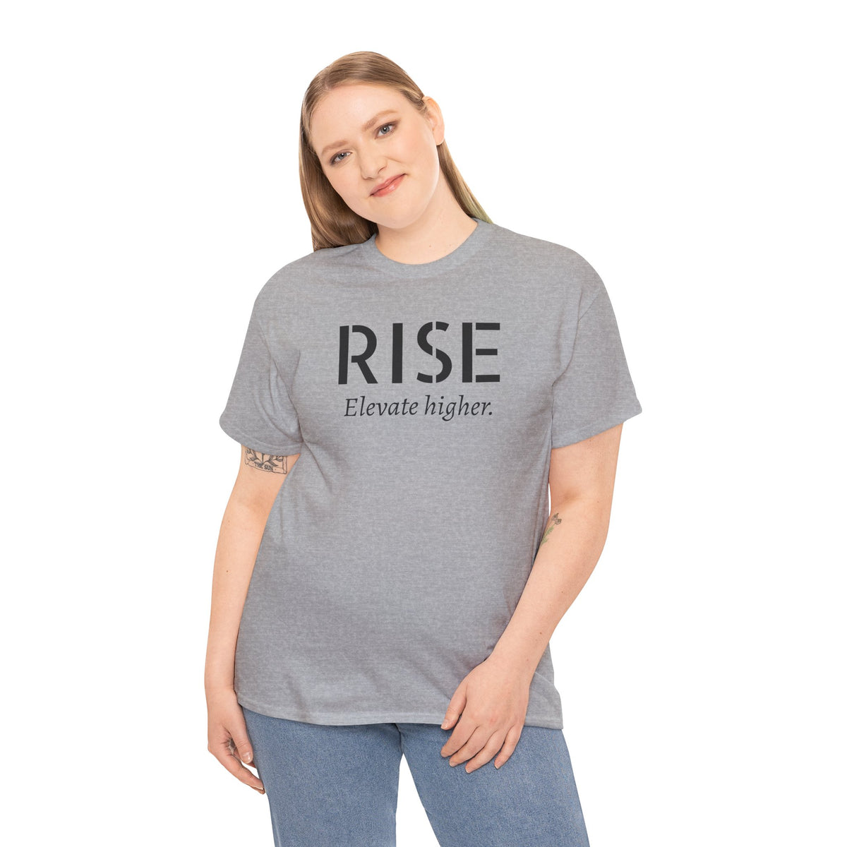 Rise "Elevate Higher" T-Shirt — Inspirational Motivational Tee