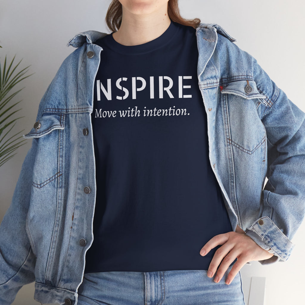 Inspire “Move with Intention” Tee — Motivational Graphic T-Shirt