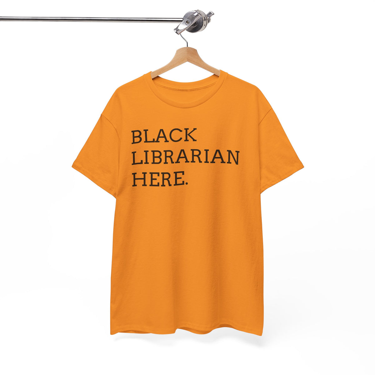 Black Librarian Here. Tee — Empowering Black Librarian Graphic Shirt