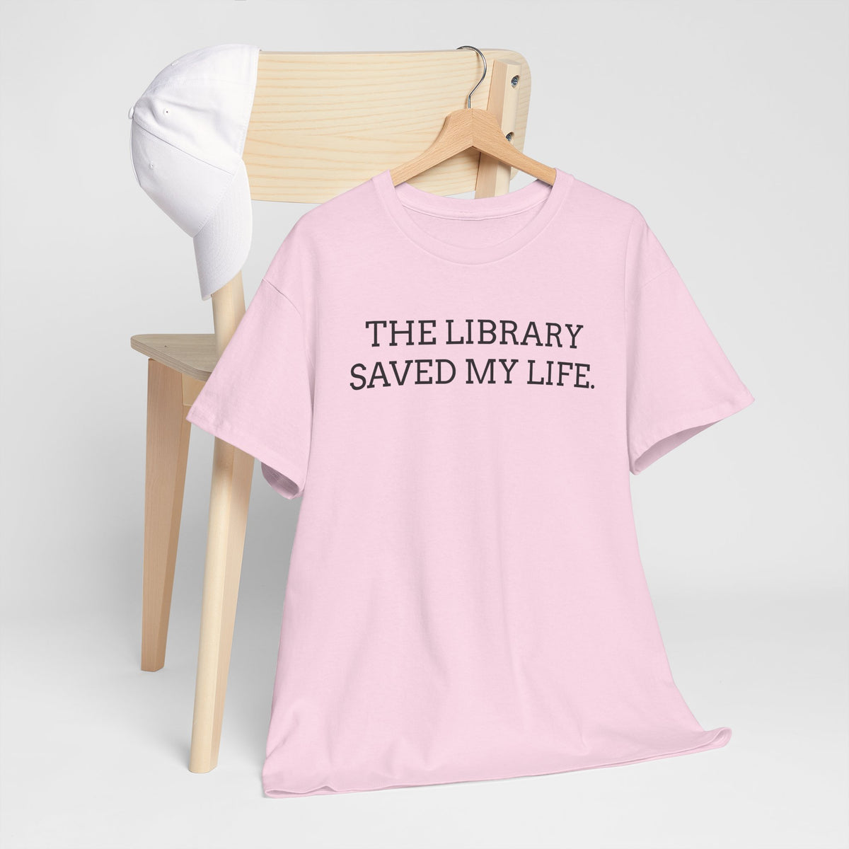 Library Saved My Life T-Shirt — Literary Quote Tee for Book Lovers