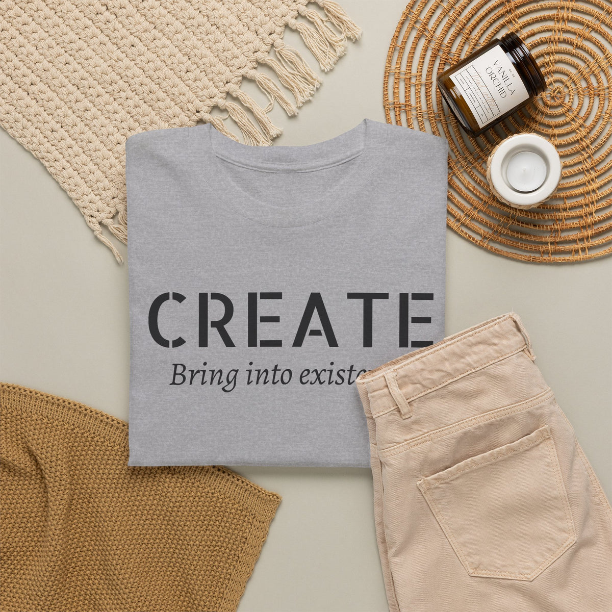 Create - Inspirational Graphic Tee ("Create: Bring into existence.")